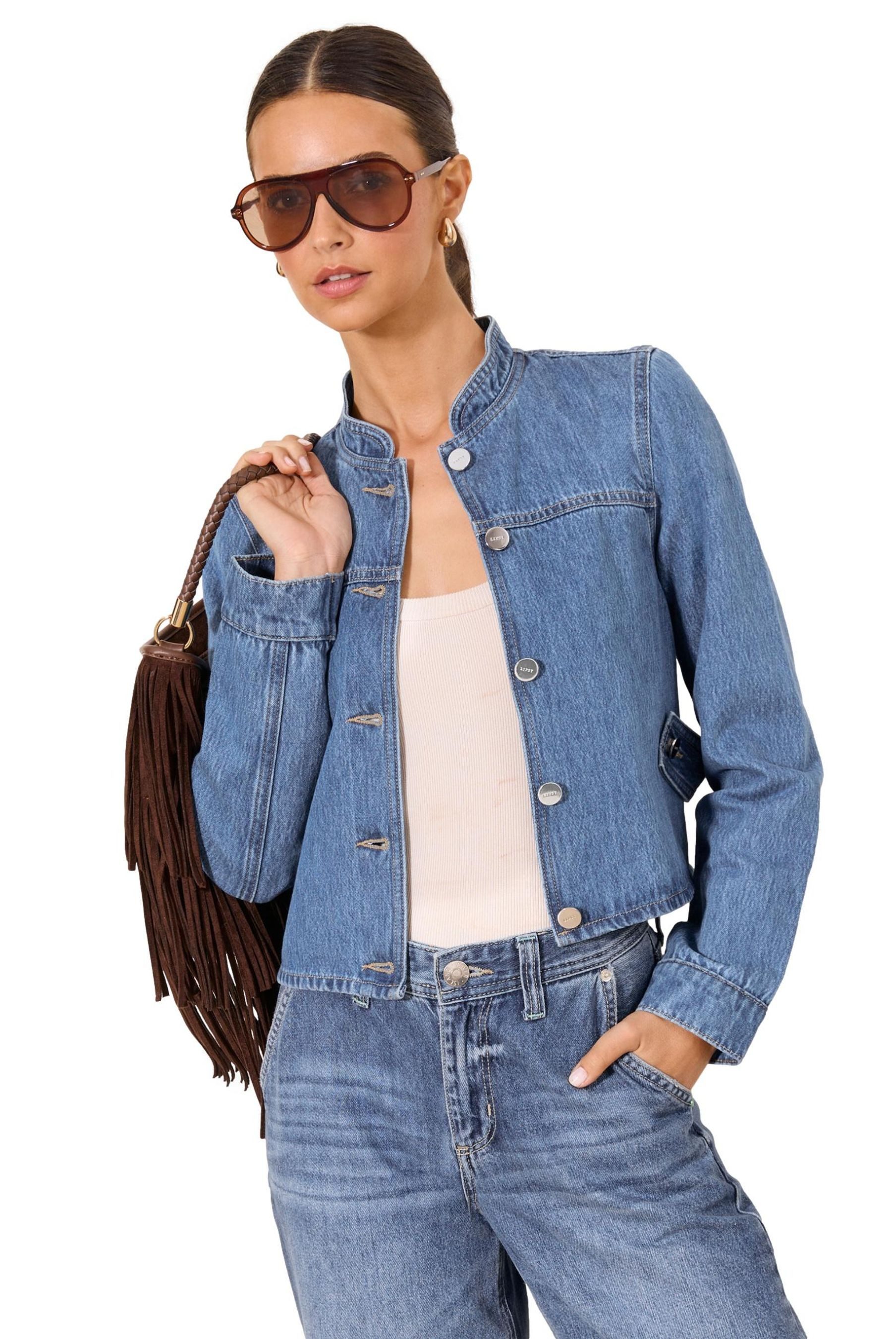 Jeansjacke Lipsy Trophy-Jacke aus Denim