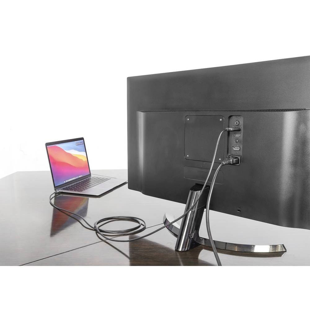 MANHATTAN USB-Kabel HDMI 2.0 HDMI-A Stecker, USB-C® Stecker 2.00 m Schwarz USB-Kabel