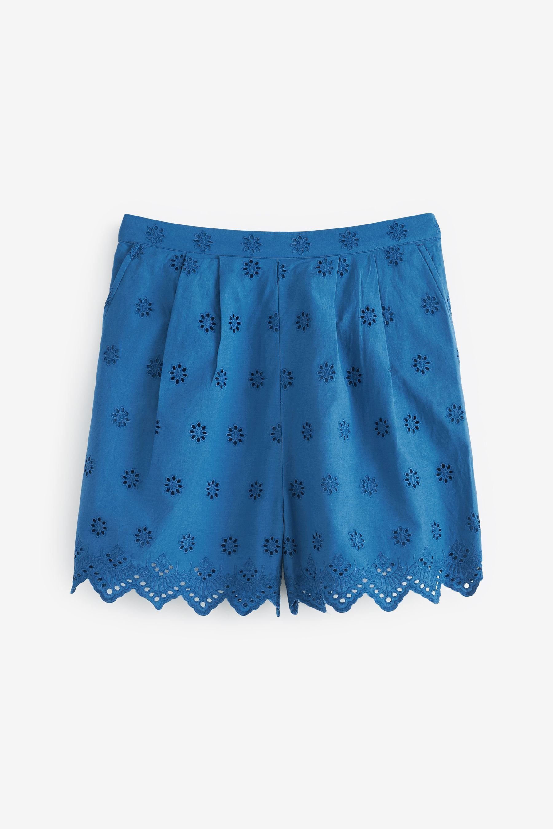 mit Cobalt Blue (1-tlg) Shorts Shorts Next Stickereien