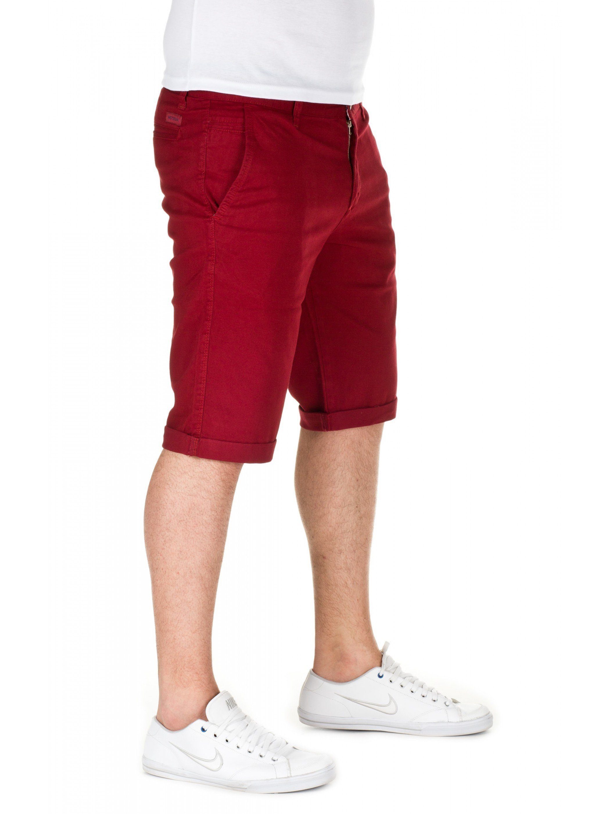 (port in shorts WOTEGA Chino Unifarbe Rot 86448) Shorts Kallari