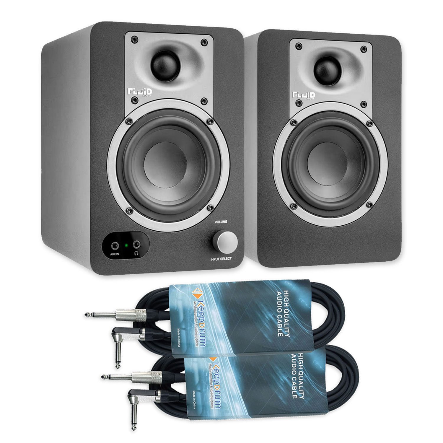 Fluid Audio Fluid Audio Studio-Monitore C35BT Aktive Lautsprecher mit Kabel Lautsprecher (Bluetooth, Vorteils-Set mit Kabel)