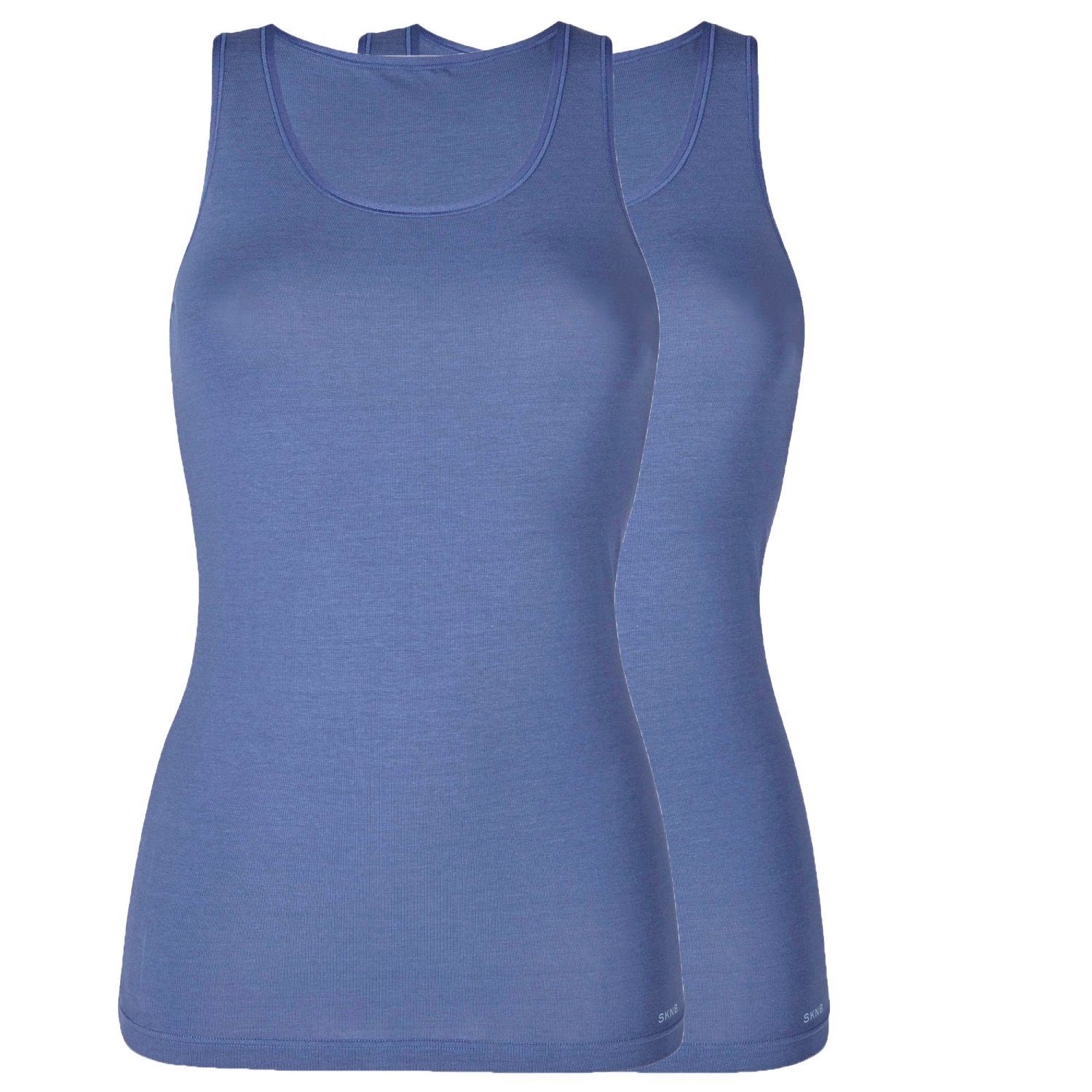 Skiny Unterhemd Skiny Damen (1, horizon Baumwollmischung Unterhemd 1-St) blue