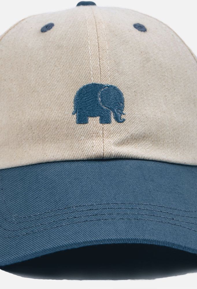 Trendsplant Snapback Cap Logo Dad Cap Indigo Ecru