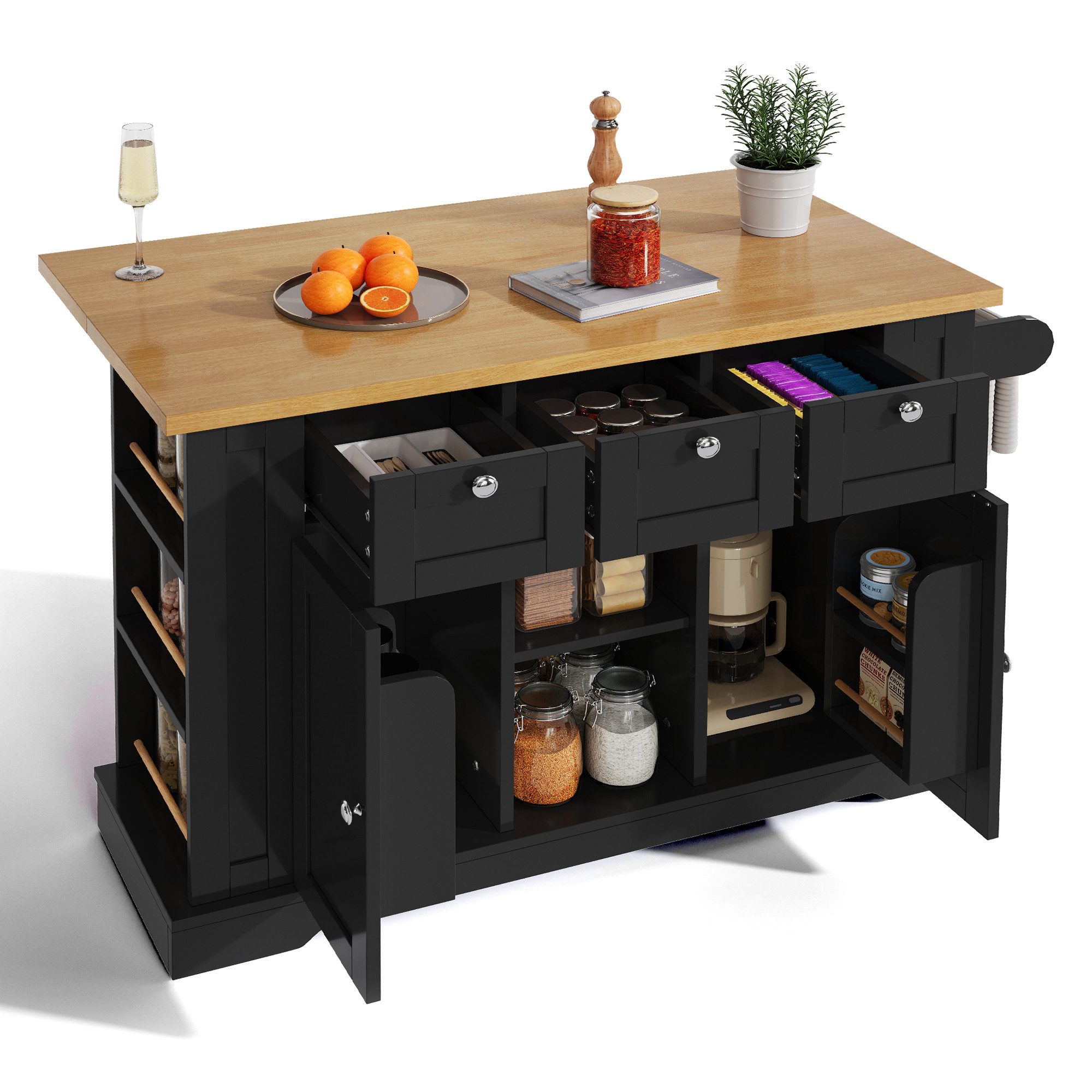 MODFU Küchenwagen Multifunktionsschrank Küchenschränke,Buffetschrank, (Mobi günstig online kaufen