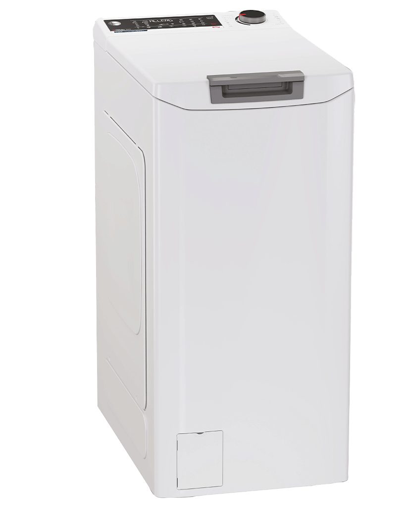 Hoover Waschmaschine Toplader THOS486TM4-S, 8.0 kg, 1400 U/min, Nachlegefunktion, Startzeitvorwahl, Programme: 17 + 3, Gentle Touch