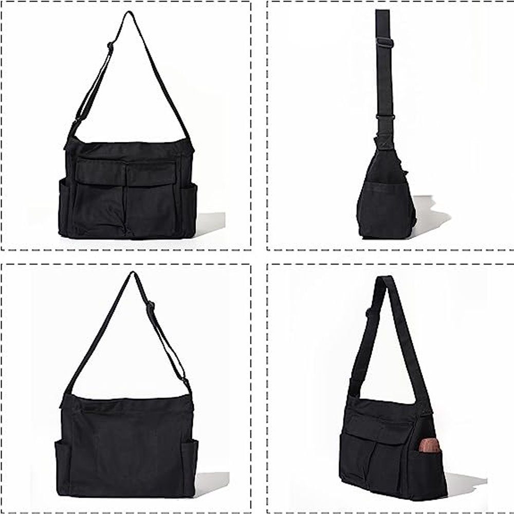 VIVIHEYDAY Umhängetasche Canvas Tasche Damen Herren Schultertasche, Canvas Tote Bag, Damen-Schultertasche