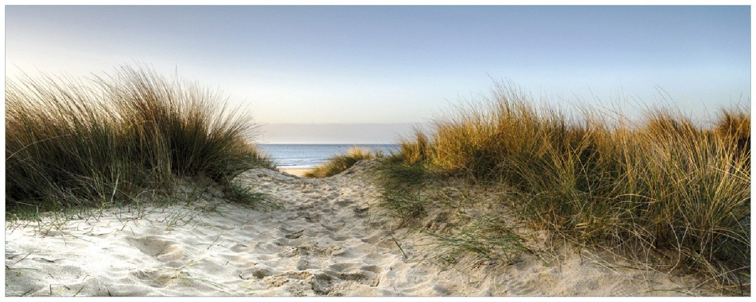 Wallario Memoboard Weg durch die Dünen zum Strand am Meer