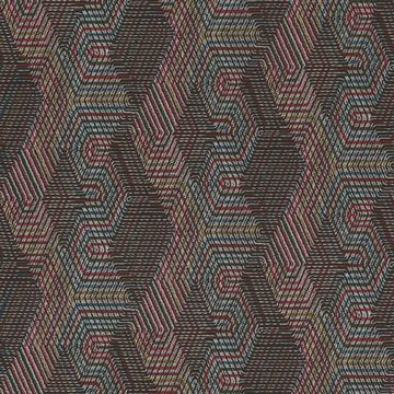 Rasch Vliestapete Textil Optik Ethno Strickerei Schwarz Rot 751925 African Queen 3