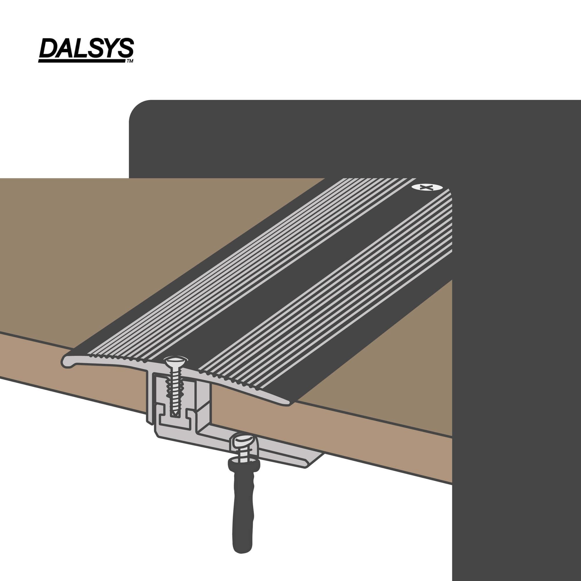 Dalsys Übergangsprofil Profil flach aus Aluminium (90 cm, Champagner, 1-St), Für 8 mm Belagsstärke, aus eloxiertem Aluminium – Bild 4 von 5