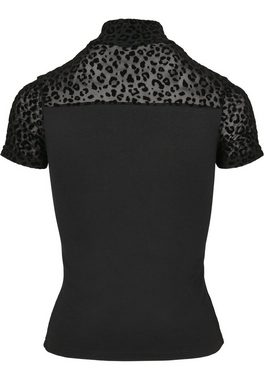 URBAN CLASSICS T-Shirt Frauen Ladies Flock Lace Turtleneck Tee (1-tlg)