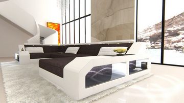 Sofa Dreams Wohnlandschaft Arezzo H - U Form Stoffsofa, mit LED, wahlweise mit Bettfunktion als Schlafsofa, Designersofa