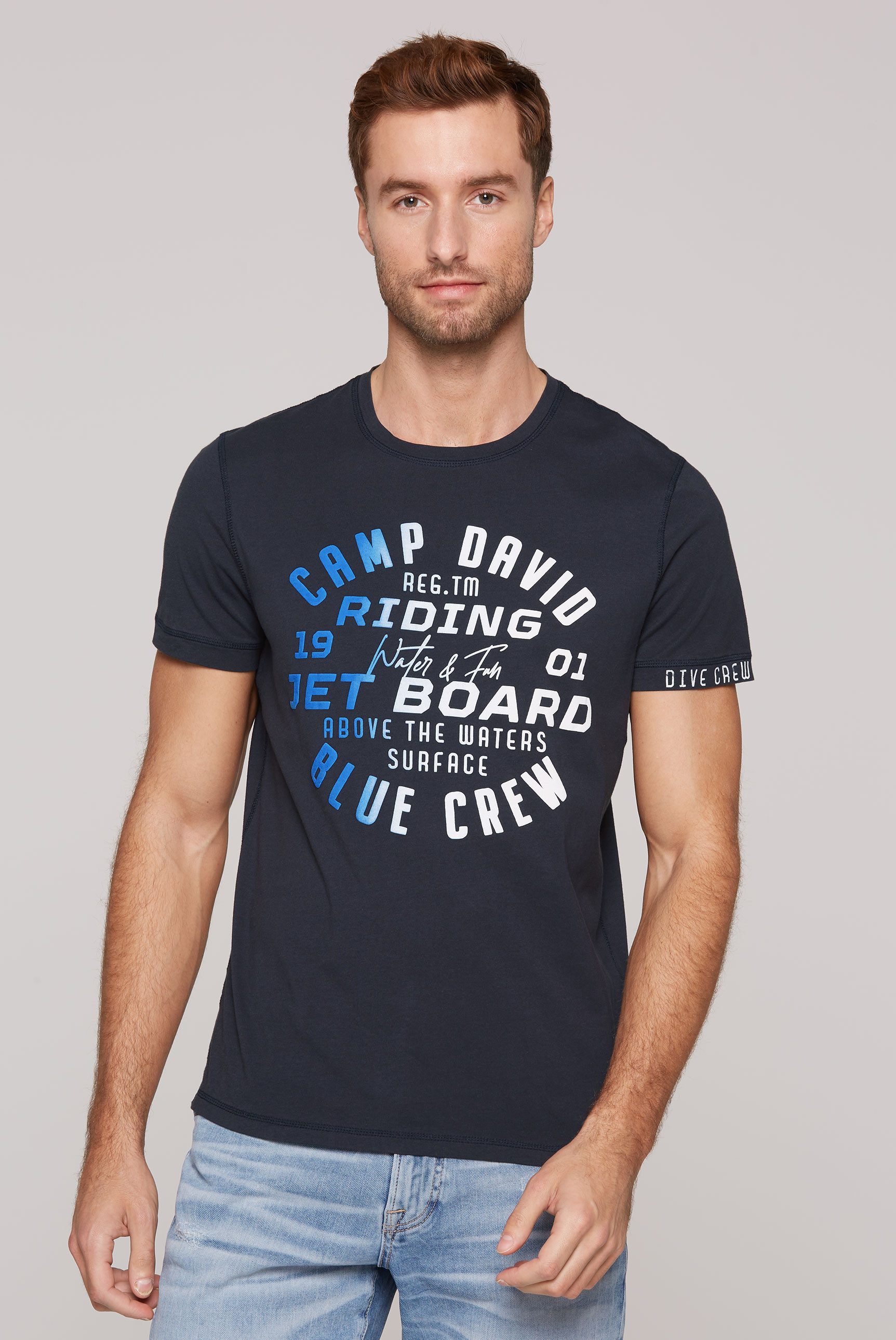CAMP DAVID T-Shirt mit Logo Print günstig online kaufen