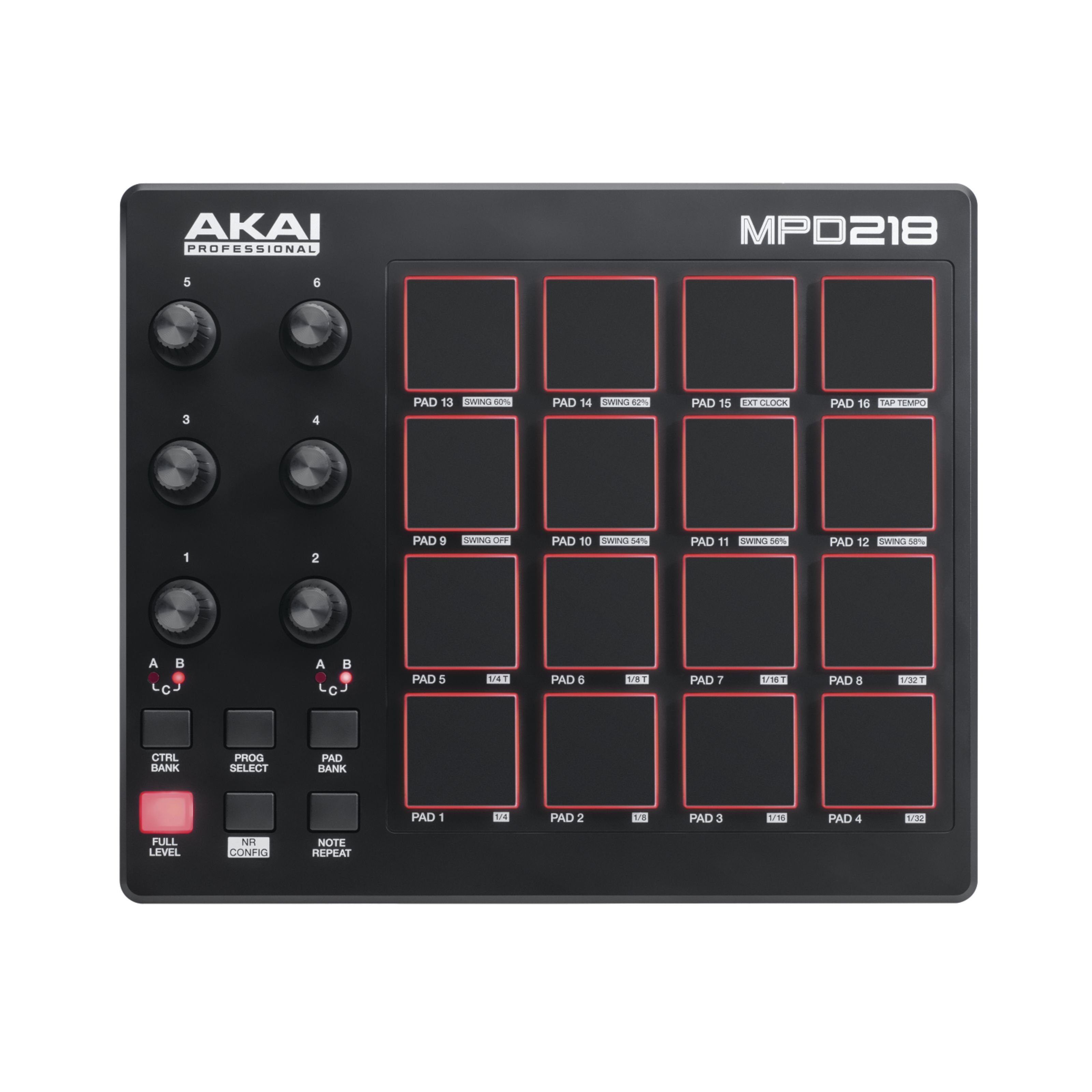 Akai Mischpult, (MPD218, Hardware Controller, DAW Controller), MPD218 - DAW Controller