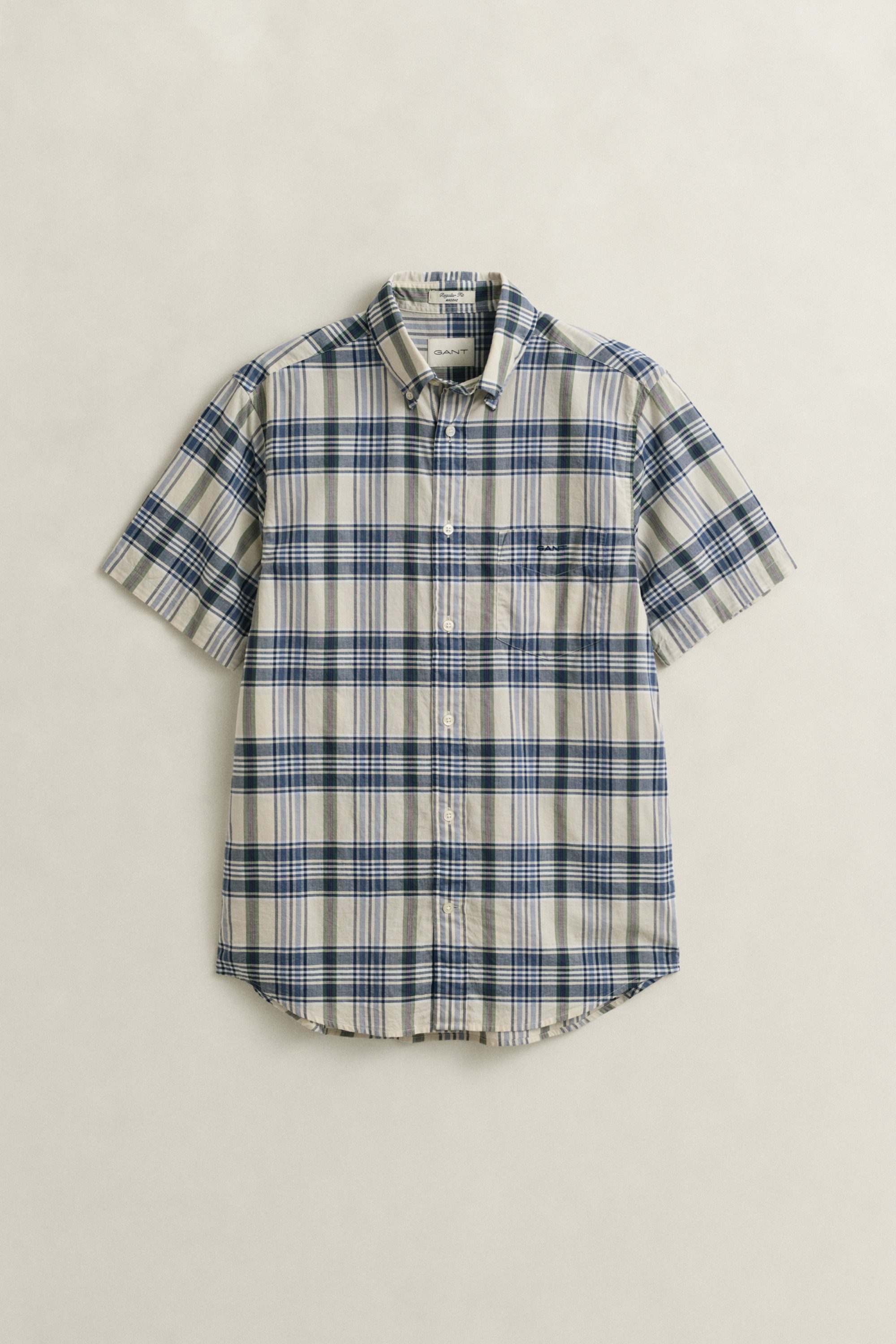 Gant Kurzarmhemd REGULAR INDIAN MADRAS CHECK Regular fit mit Button-Down-Kragen