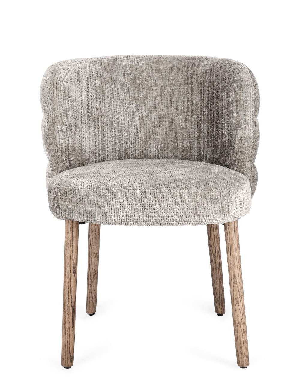 Feeling4Home Stuhl Ilma aus Stoff, Aschgrau