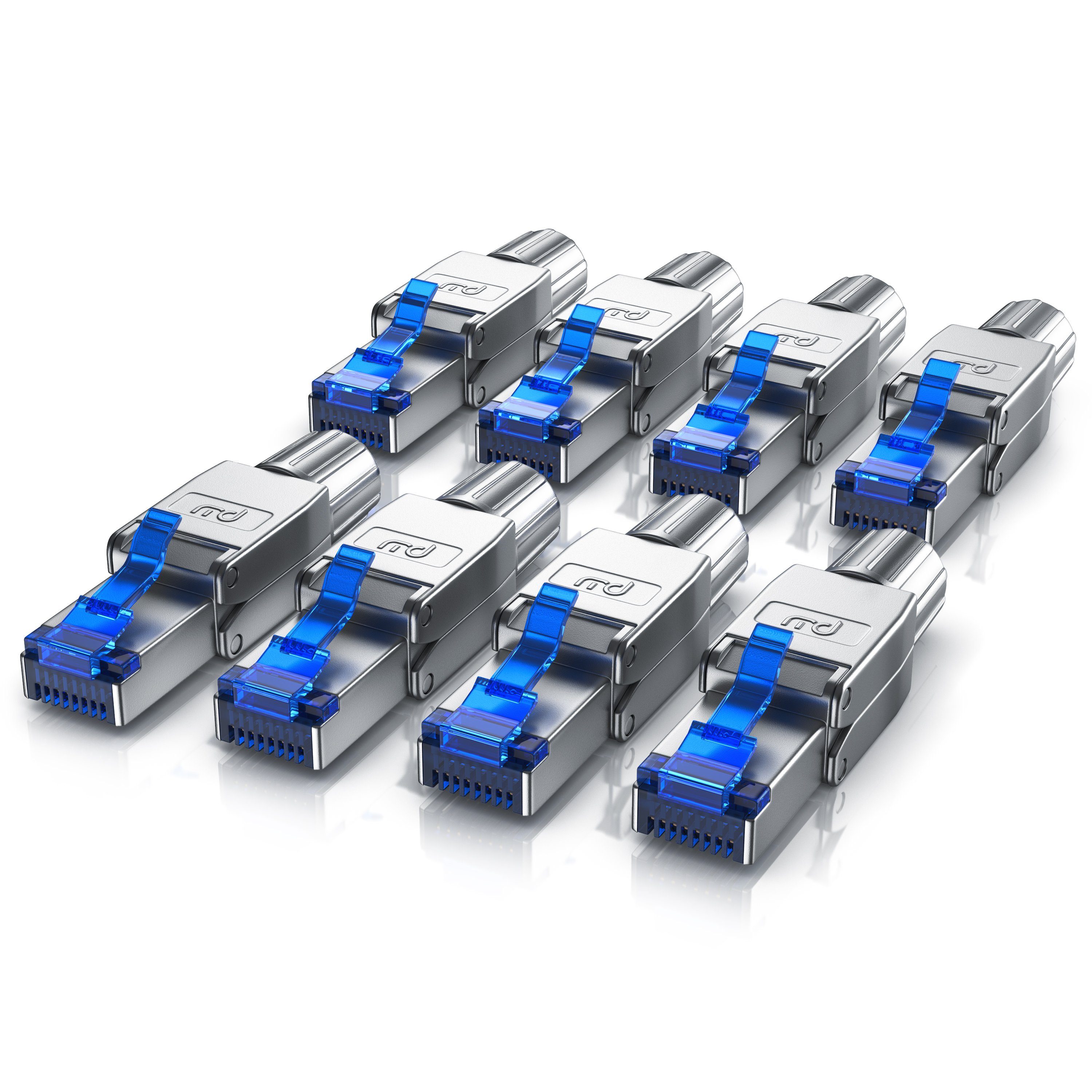 Primewire Netzwerk-Adapter RJ-45 (Ethernet) zu Netzwerkkabel, Netzwerkstecker RJ45 CAT 8 - Gigabit Ethernet LAN Kabel - 40 Gbit/s