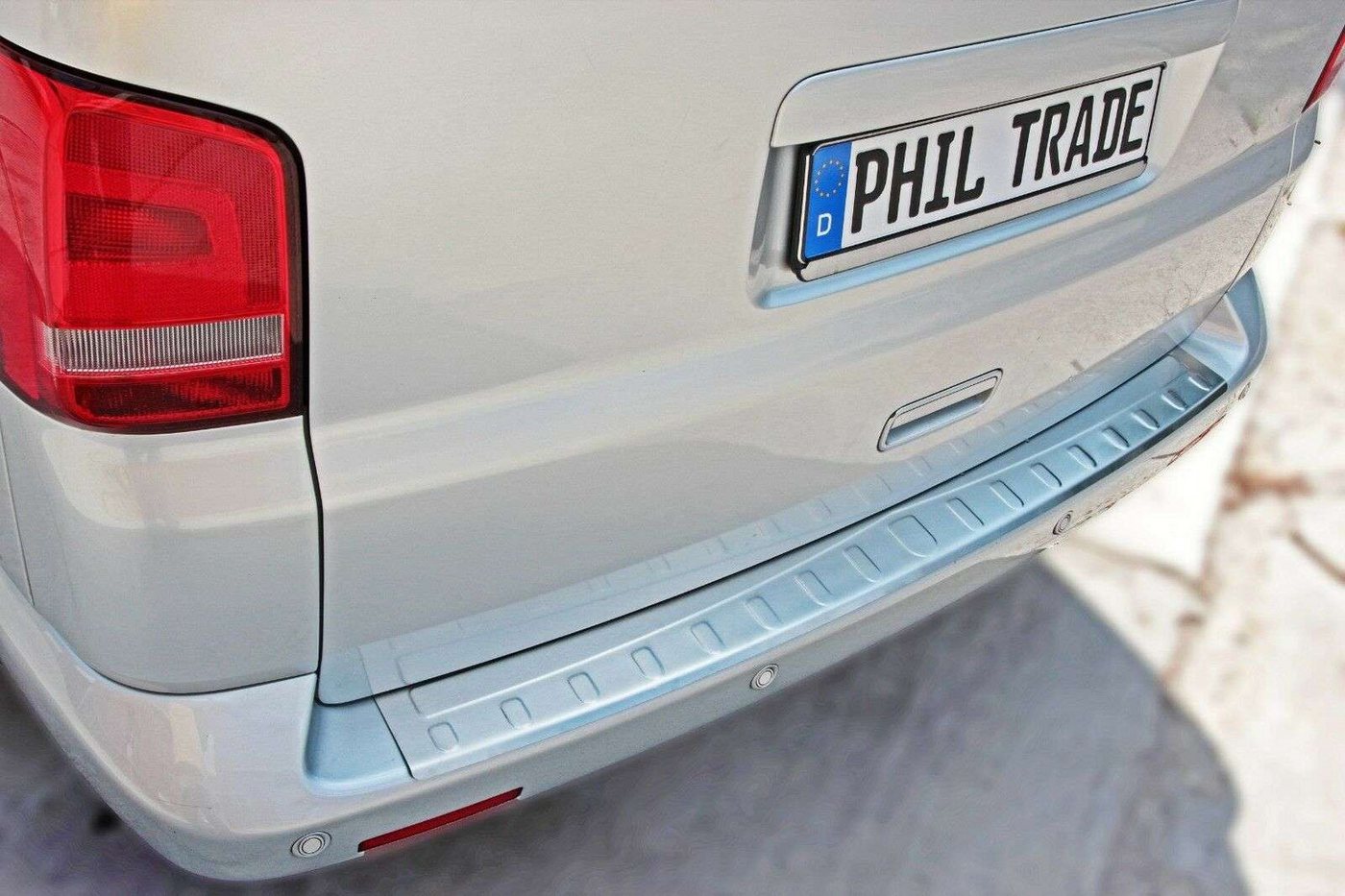 Thumbnail - RECAMBO Ladekantenschutz für VW T5, VW T6, ab 2003-, 130CM + Stoßstangenschutz, V2A rostfrei, Exklusive Optik, praktisch...