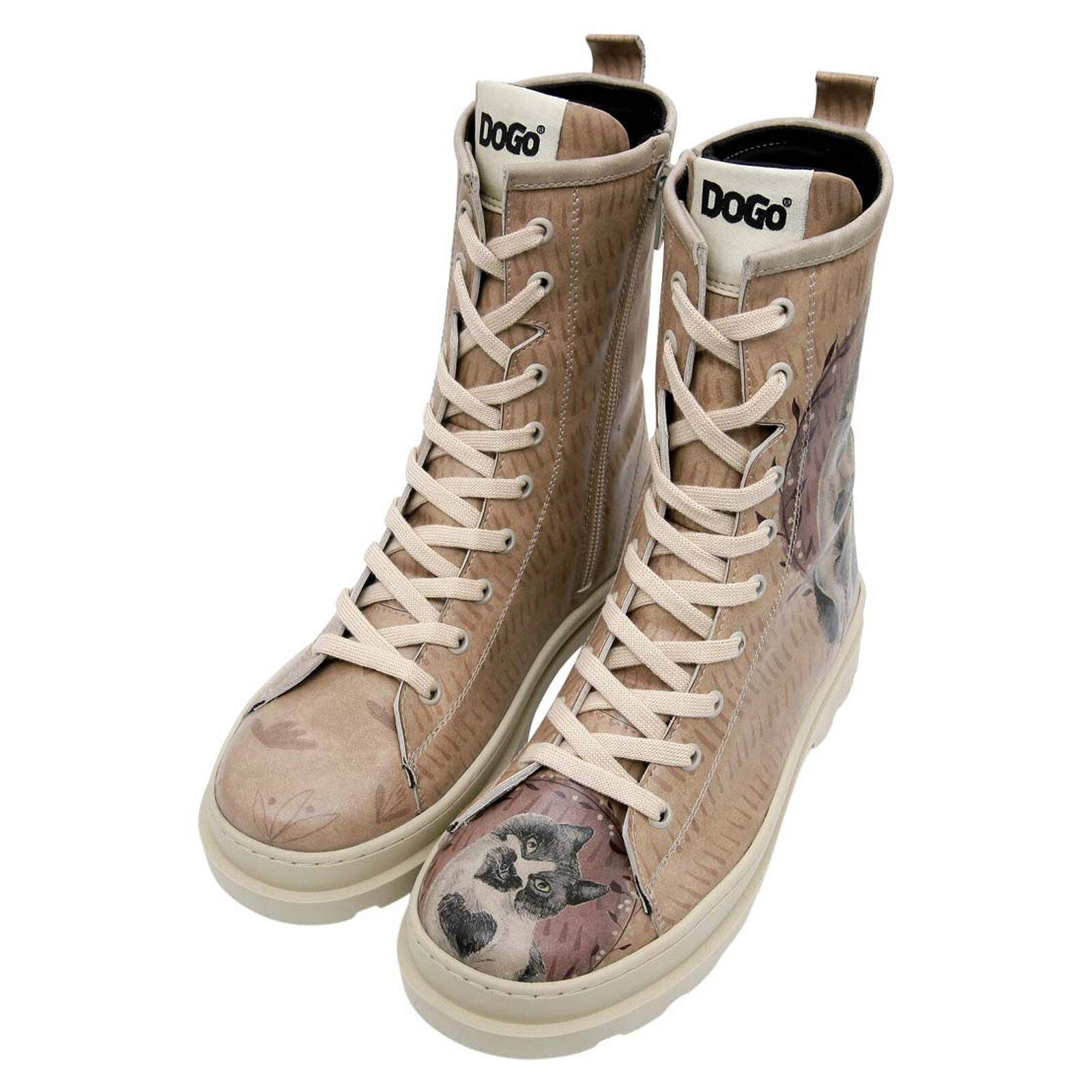 DOGO Gisele Schnürstiefel Boots Heart Cat Damen Stiefeletten Stiefelette Ha günstig online kaufen