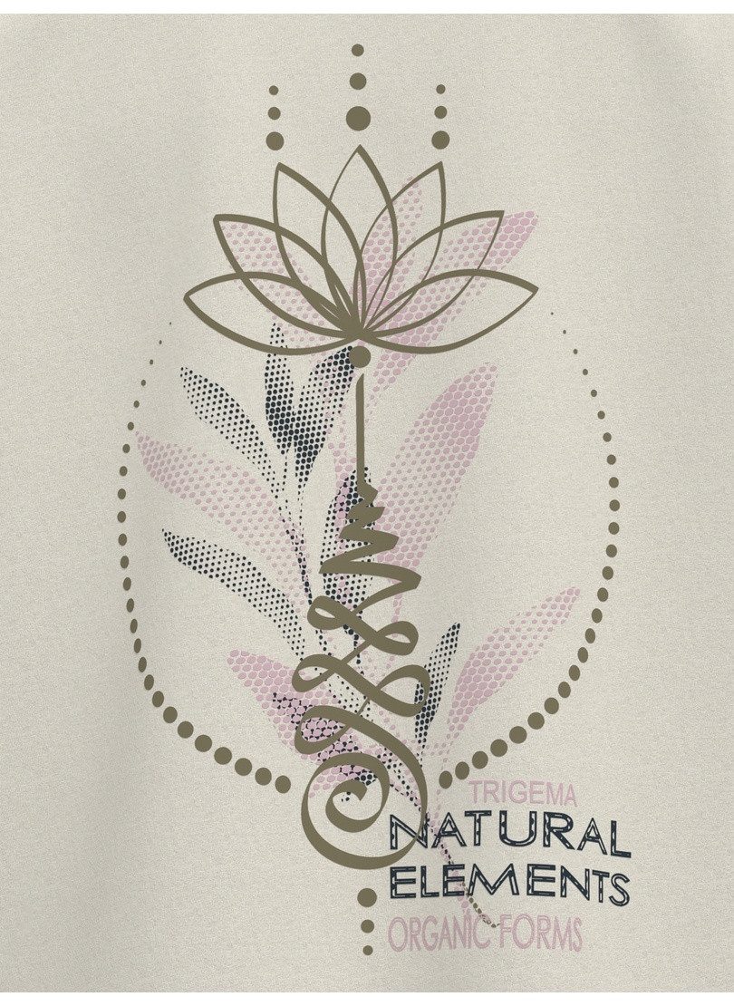 T-Shirt TRIGEMA T Shirt mit Printmotiv "Natural Elements"