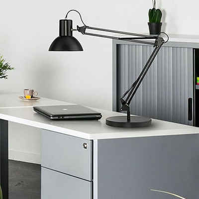 unilux Tischleuchte Schreibtischleuchte Success E27 aus Stahl in Schwarz 400mm, keine Angabe, Leuchtmittel enthalten: Nein, warmweiss, Tischleuchte, Nachttischlampe, Tischlampe