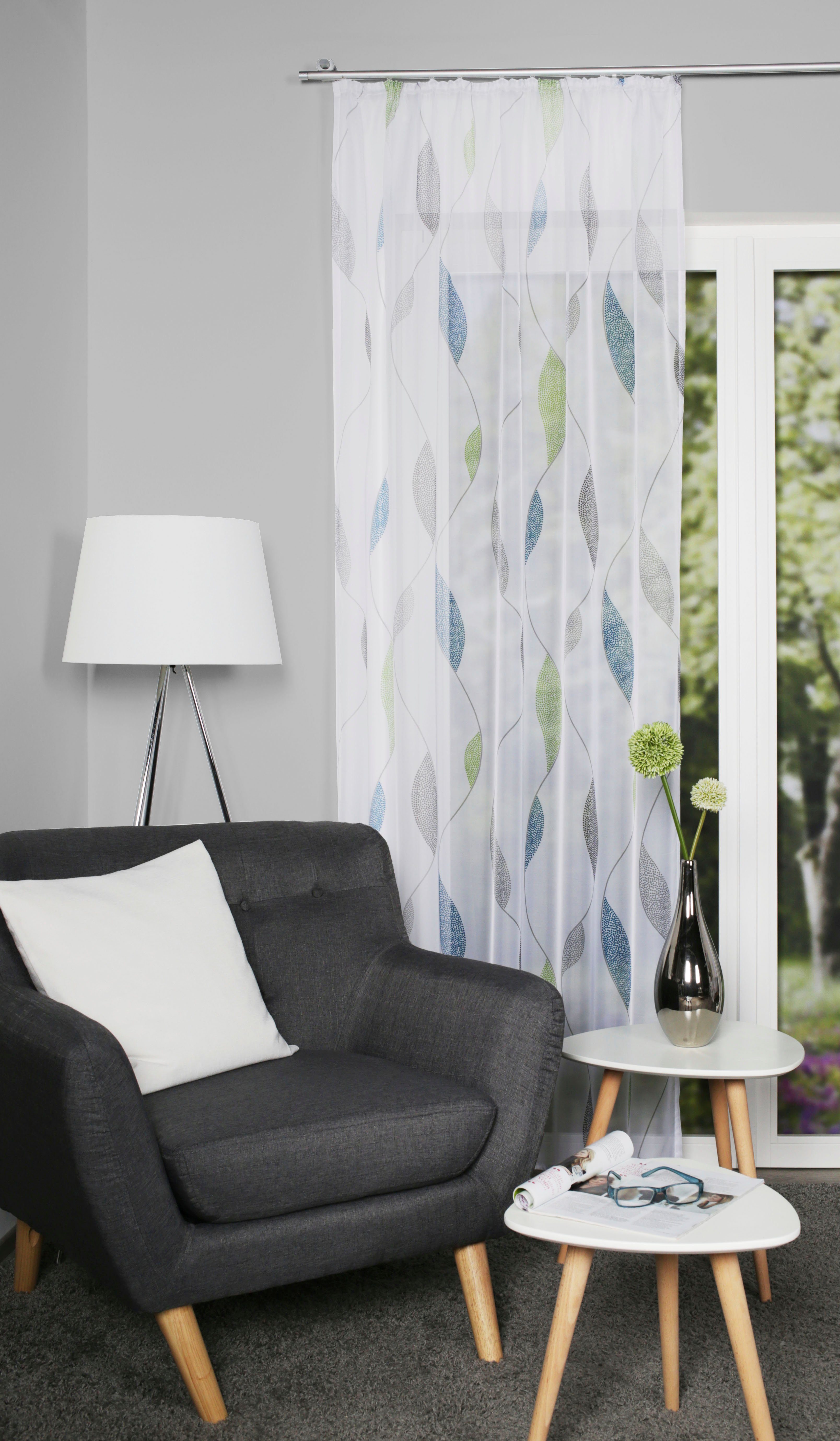 HOME Wohnideen Kräuselbandschal   ¦ mehrfarbig ¦ Maße (cm): B: 140 H: 175 G günstig online kaufen