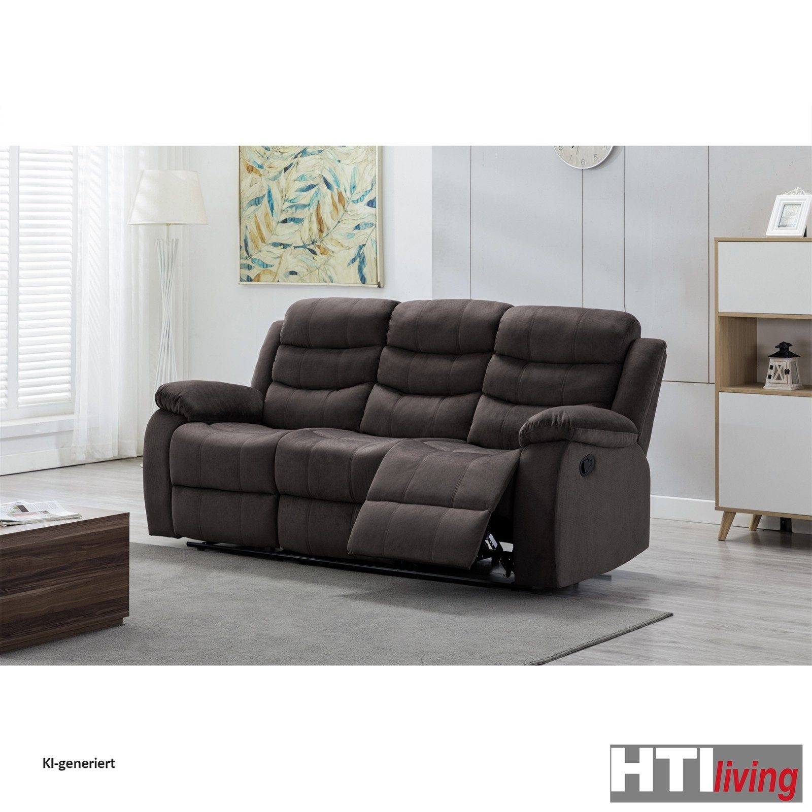 HTI-Living Polstergarnitur Sofagarnitur Kirwall, (Set, 3-tlg., 1x Sofa, 1x Zweisitzer, 1x Sessel), Couch Zweisitzer Sessel mit Fußstütze