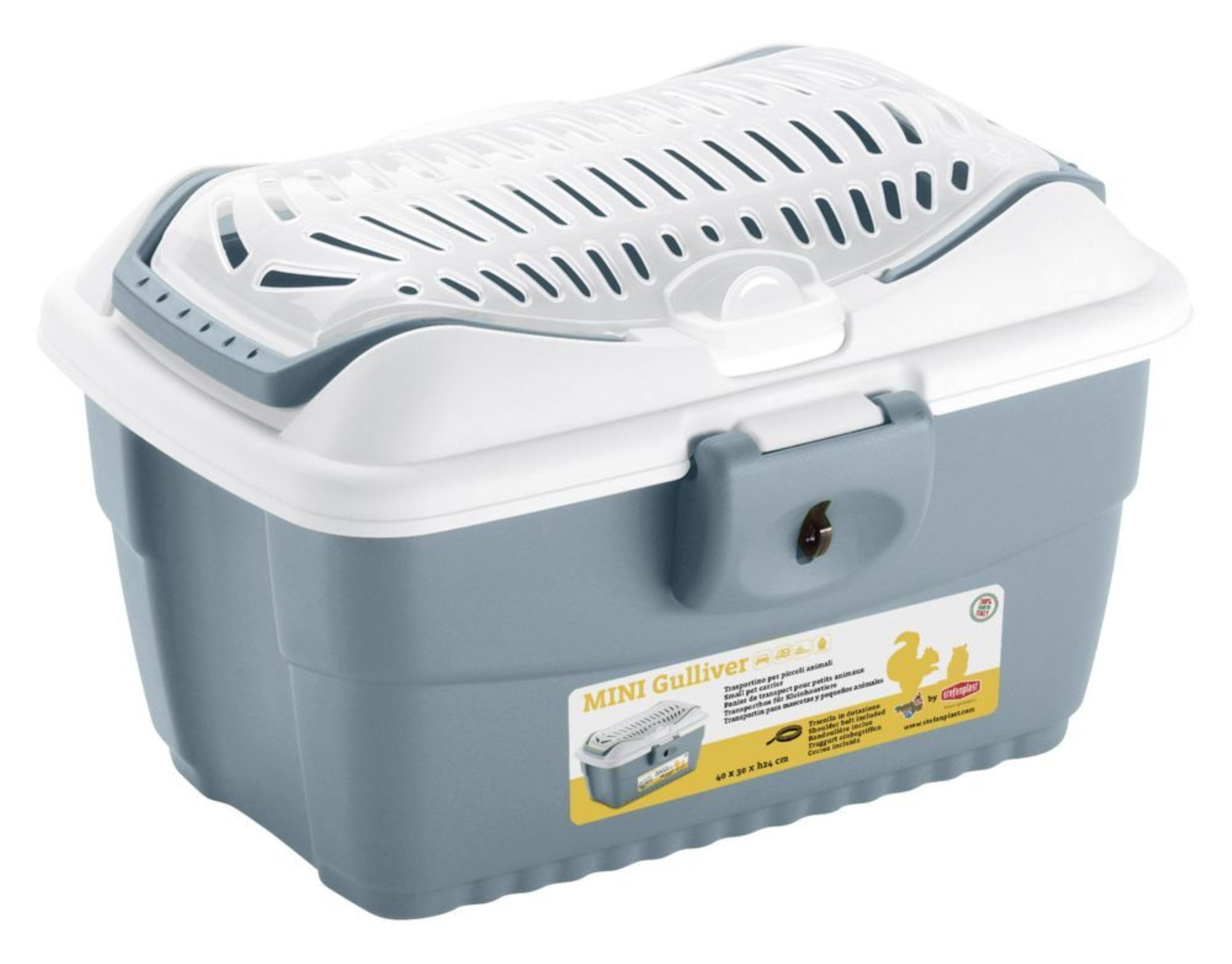 Kerbl Tiertransportbox Kerbl Mini Gulliver Transportbox für Kleintiere blau 40x30x24cm 81776