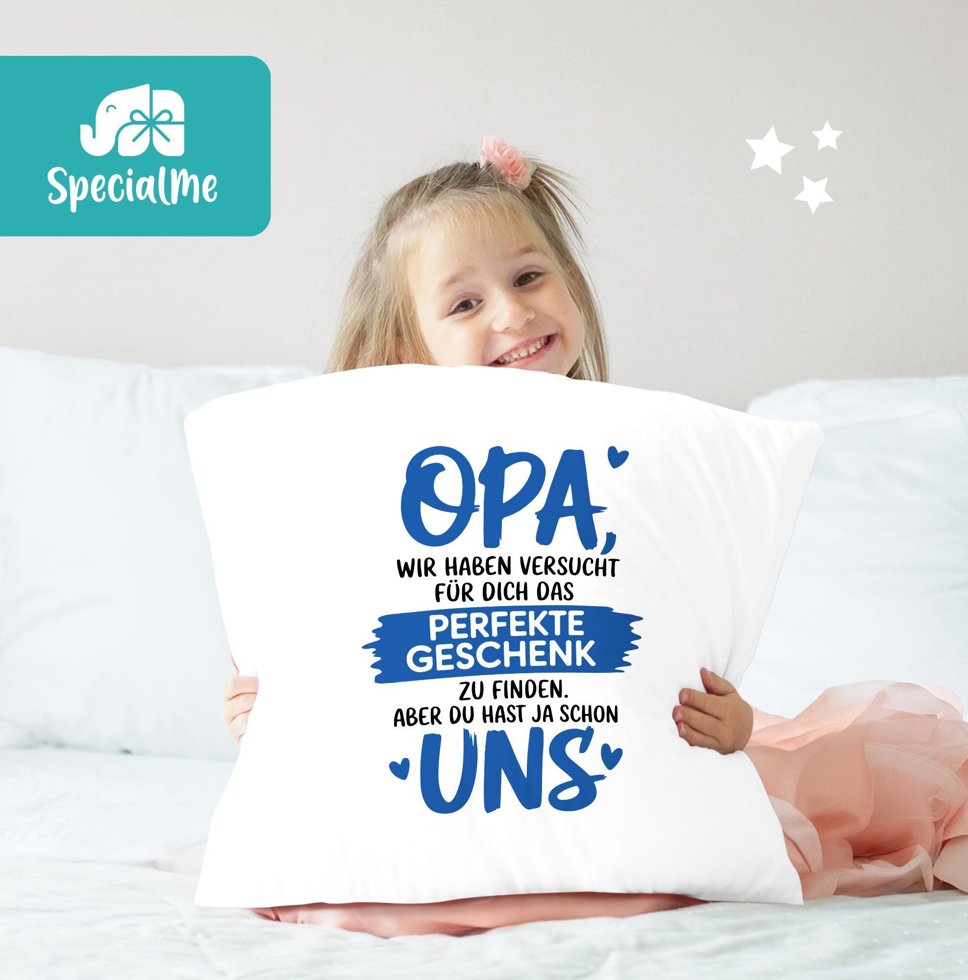 MoonWorks Dekokissen Kissen-Bezug Papa, Opa, Bonus Papa, Geschenk Weihnacht günstig online kaufen
