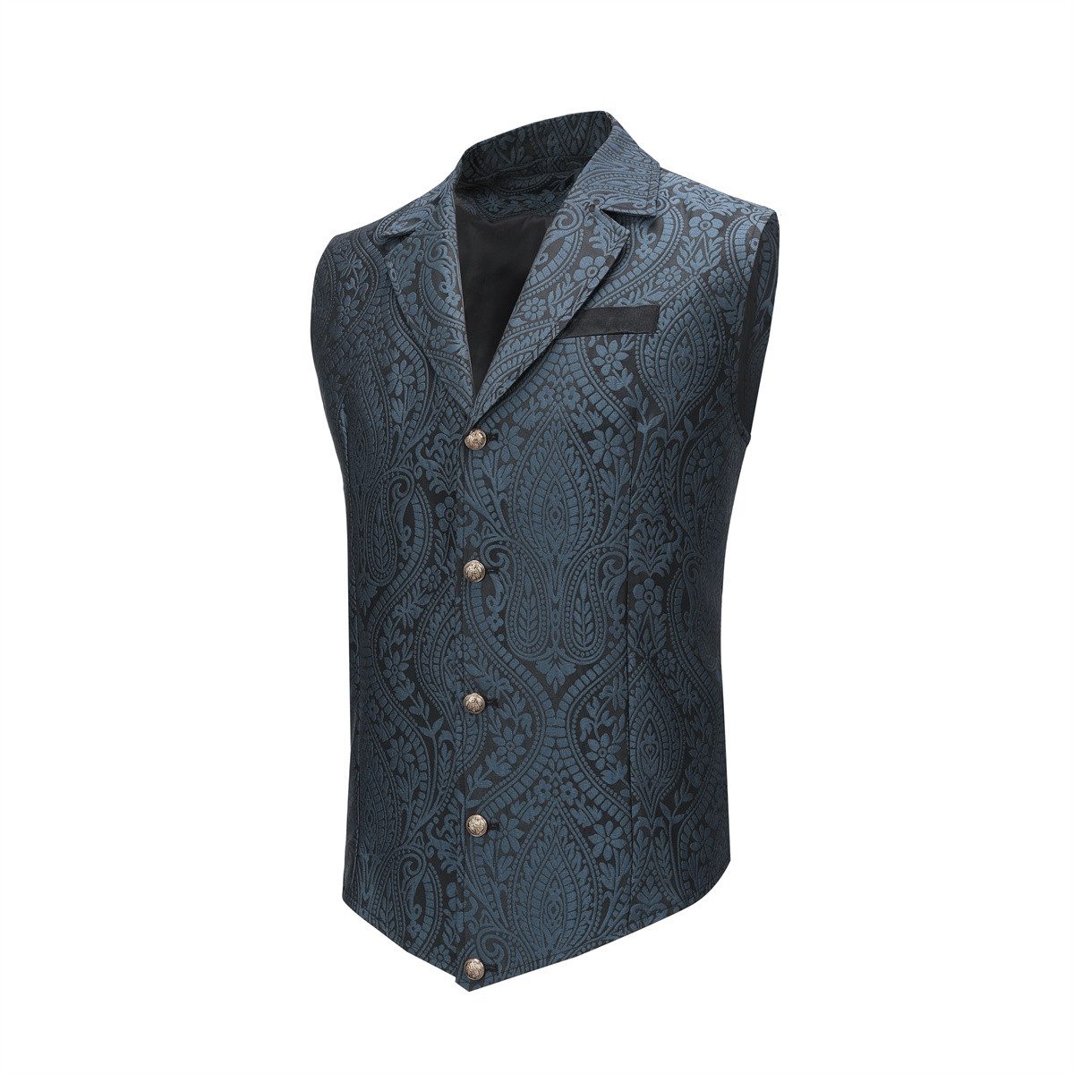 Allthemen Anzugweste Allthemen Anzugweste im Britischer-Stil mit elegantem Jacquard – Bild 2 von 5