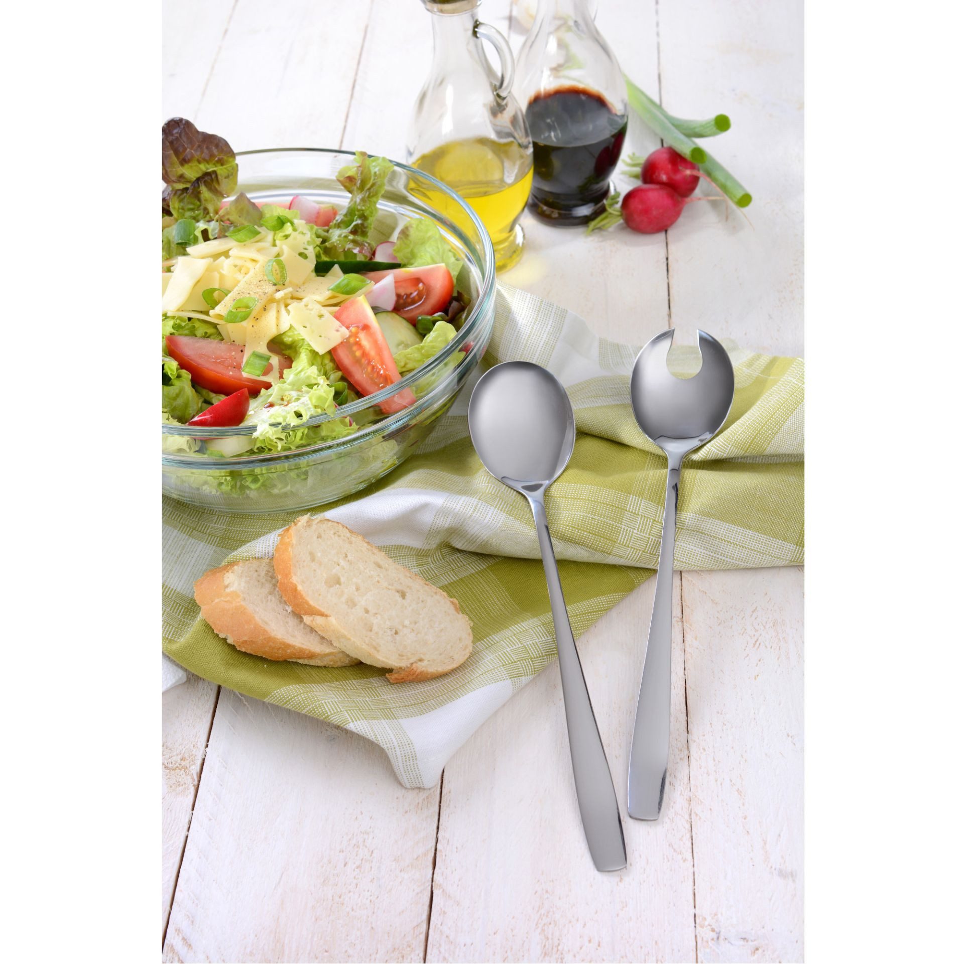 GRÄWE Salatbesteck Gräwe Salatbesteck 2-tlg. lang, Edelstahl, Serie Königstein, Gräwe Salatbesteck 2-tlg. lang, Edelstahl, Serie Königstein