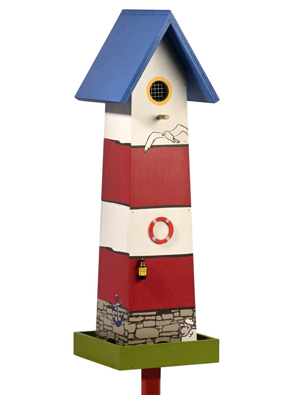 dobar Vogelhaus Dobar Vogelburg Leuchtturm 19,5 x 19,5 x 60 cm