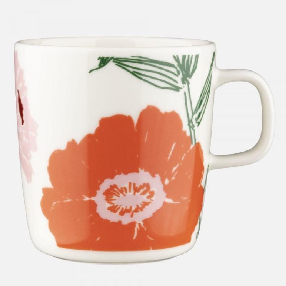 Marimekko Tasse Becher Oiva Puutarhakutsut Weiß Grün Orange (Groß)