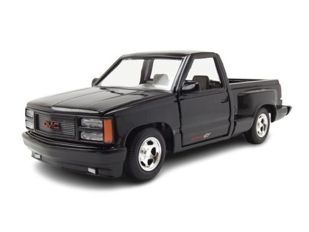 Motormax Modellauto GMC Sierra GT Pick Up 1992 schwarz, Maßstab 1:24