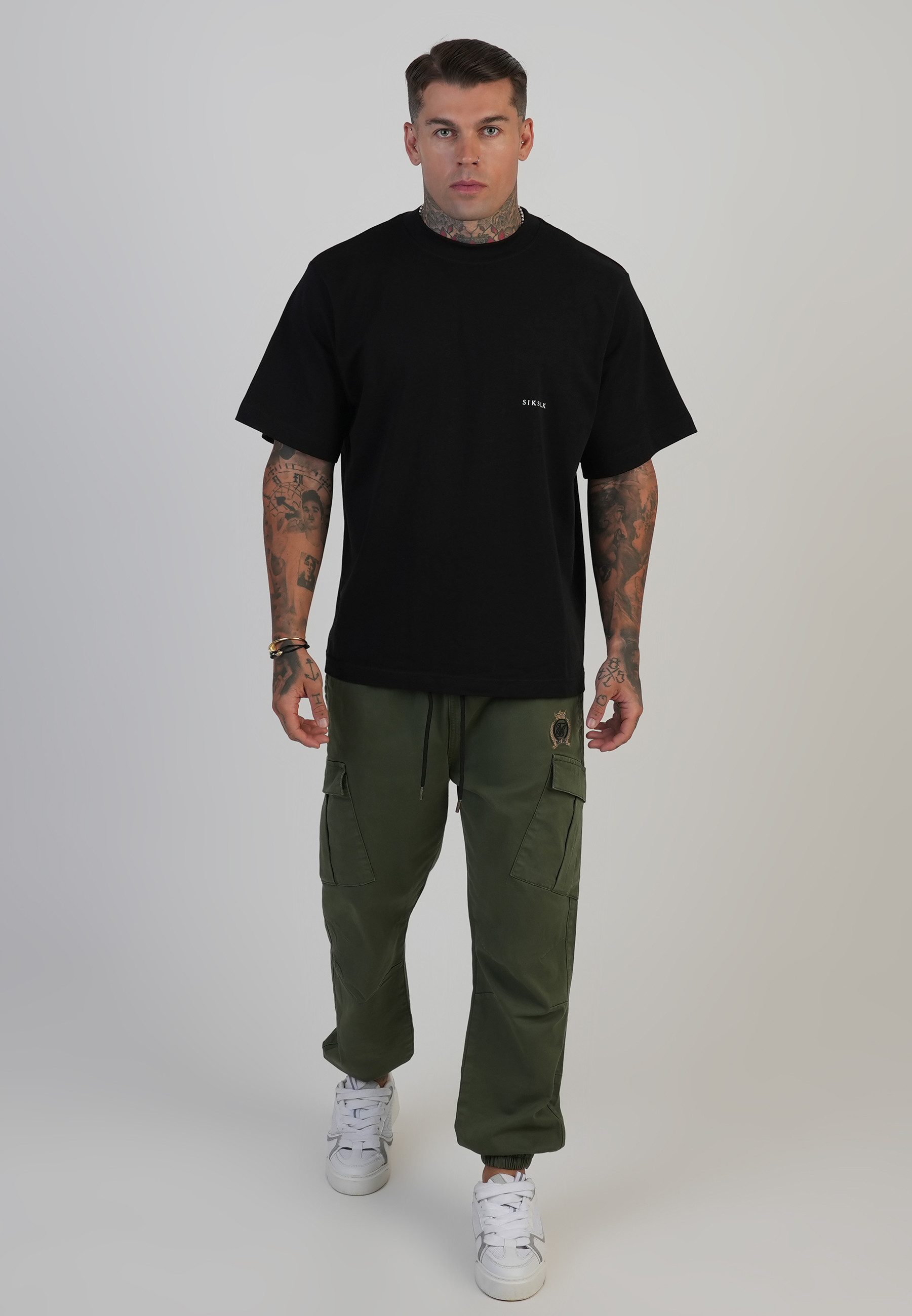 Siksilk Cargohose SikSilk Herren Regular Fit Cargohosen