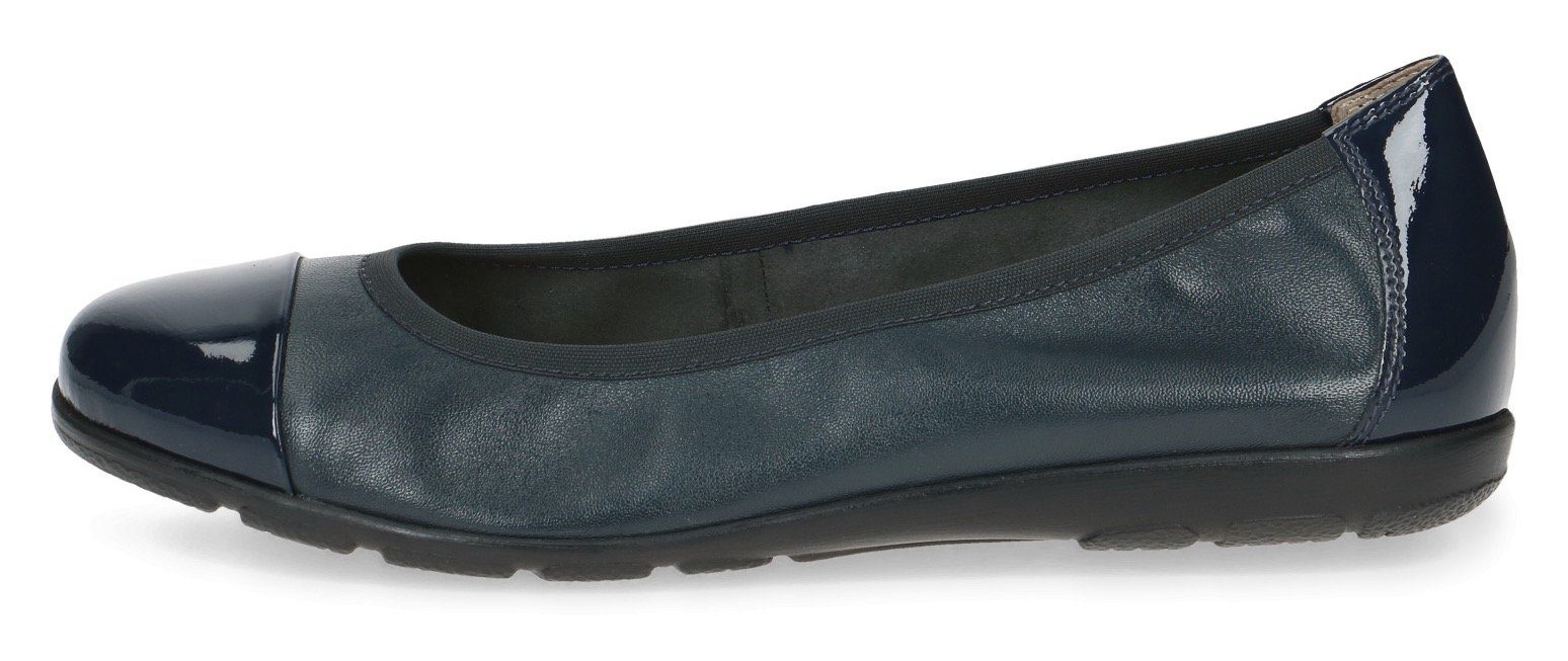 Caprice Ballerina Loafer, Slipper, Festtags Schuh mit Lack-Details