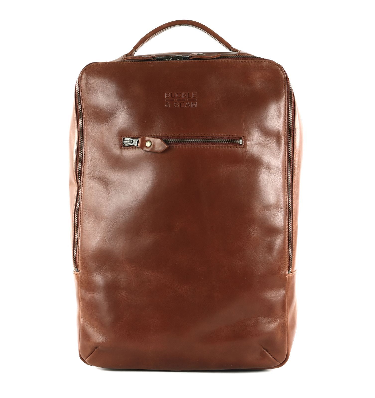 Buckle & Seam Rucksack Dots Leather Backpack, aus echtem Rindsleder