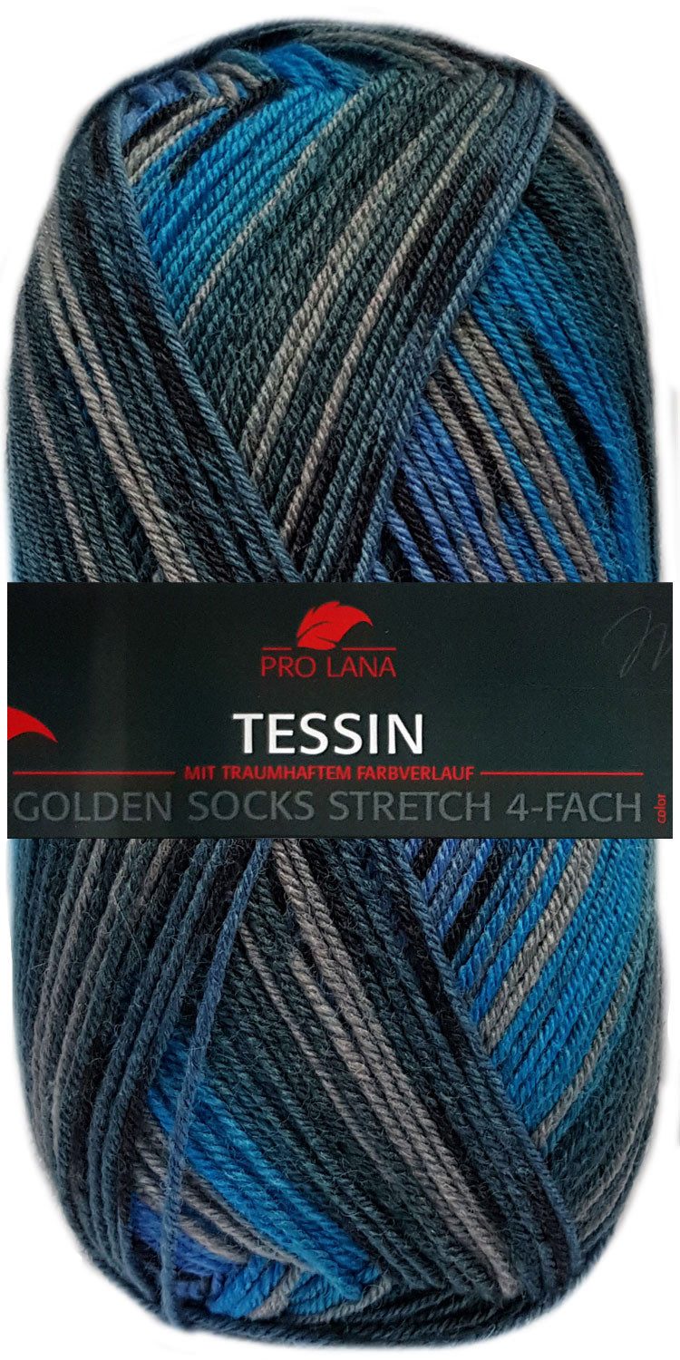 Pro Lana 100 Gramm Pro Lana Tessin Golden Socks Stretch 4 fach Farbauswahl Häkelwolle