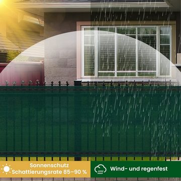 Woltu Blende, Zaunblende sichtschutz, aus 180 g/m² HDPE mit Kabelbindern