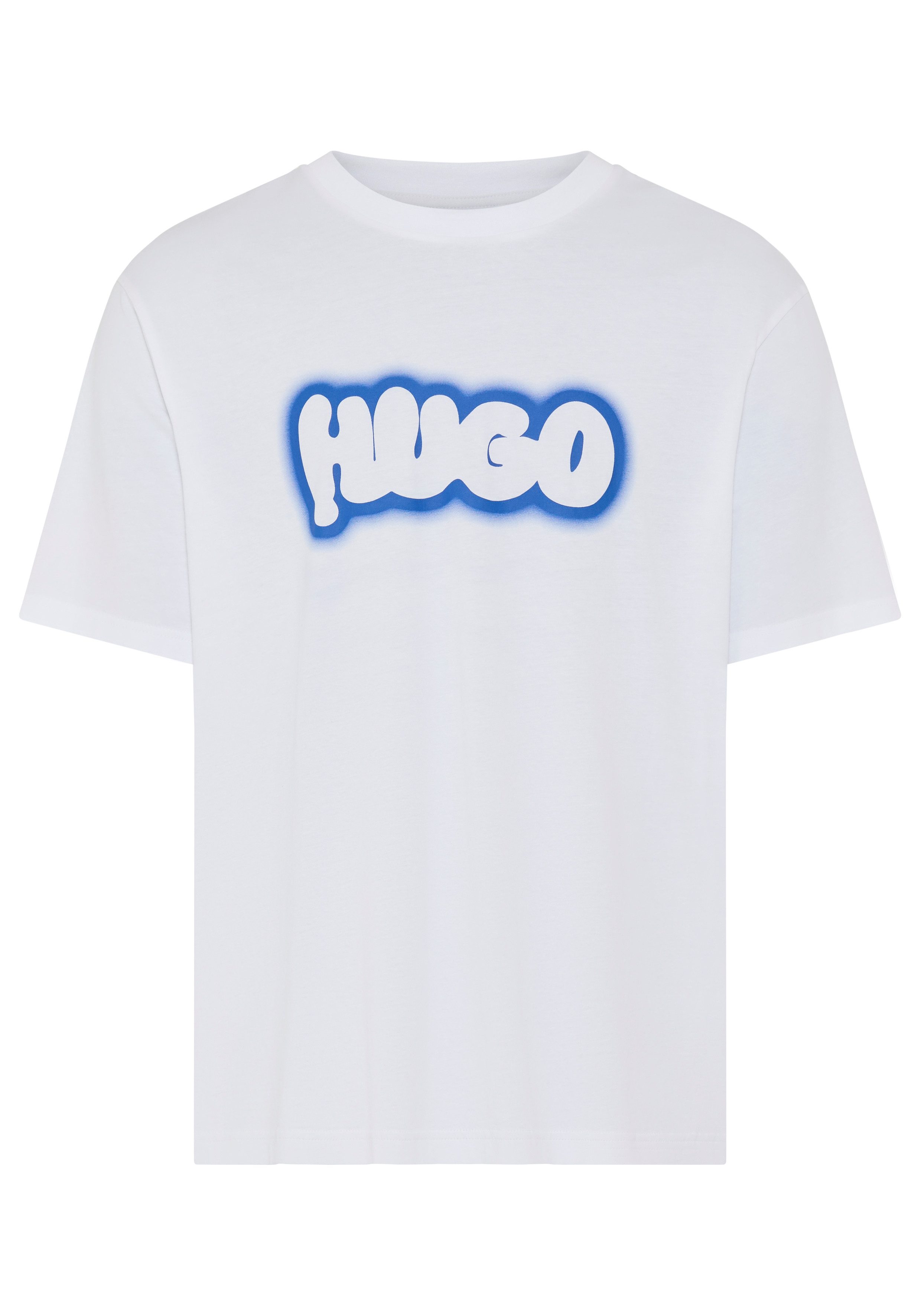 HUGO T-Shirt Nulibax Rundhalsausschnitt, regular fit, Logoprint
