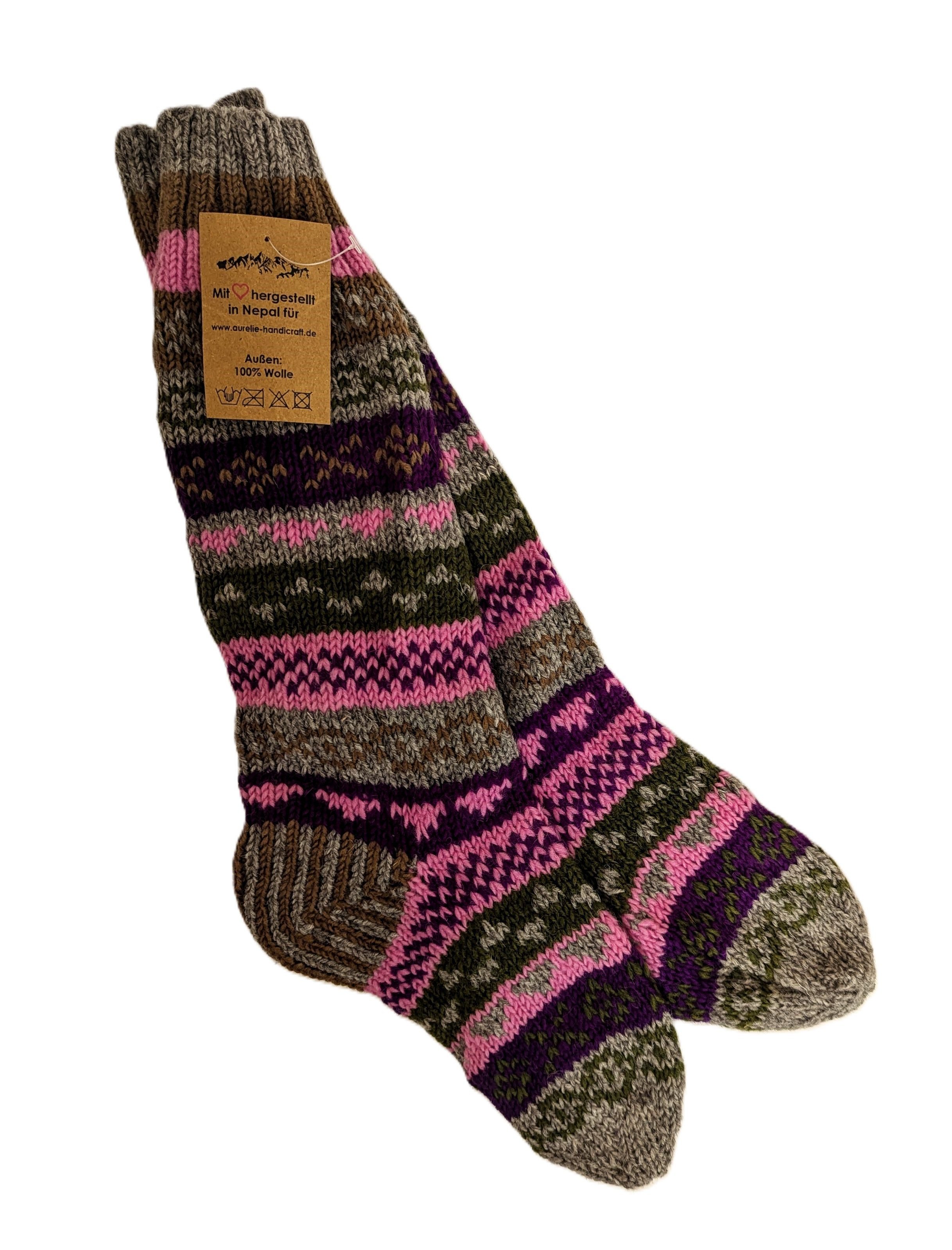 Aurelie Norwegersocken Handgestricke Socken, Haussocken günstig online kaufen