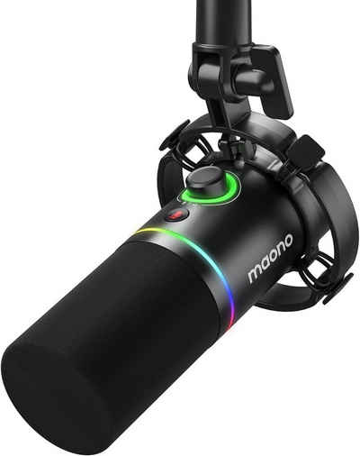 Maono Streaming-Mikrofon, Dynamisches mikrofon metallmikrofon stummschaltung verstärkungsknopf