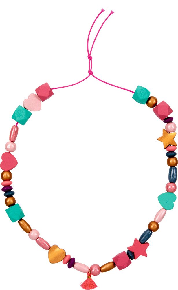 COPPENRATH DIE SPIEGELBURG Perlenarmband Set Holzperlen-Set Prinzessin Lillifee (Glitter&Gold) (Set, 38-tlg., 1), 38 bunte Holzperlen