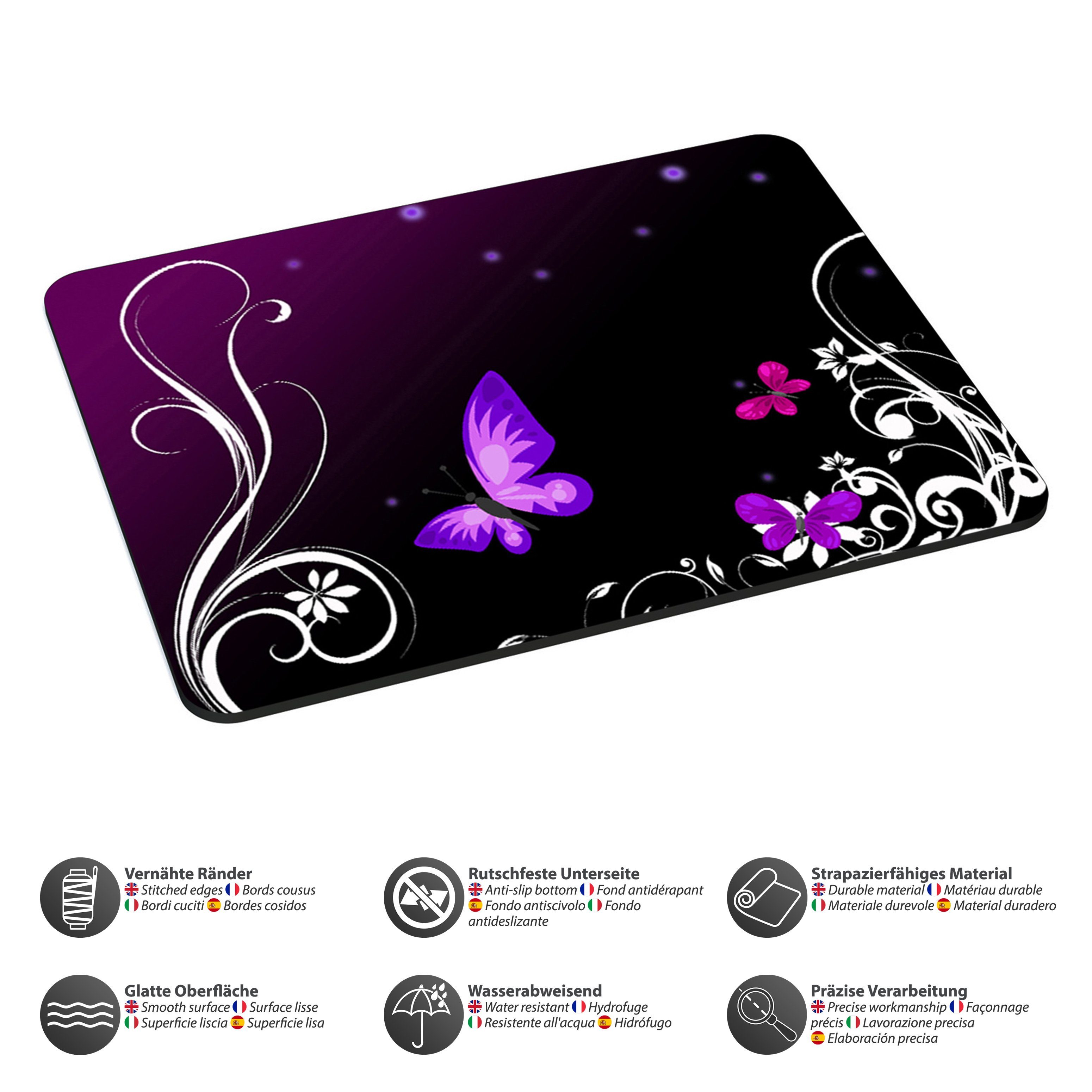 PEDEA Gaming Mauspad 22 cm x 18 cm mit Motiv (Größe L), mit vernähten Rändern und Rutschfester Unterseite – Bild 3 von 4