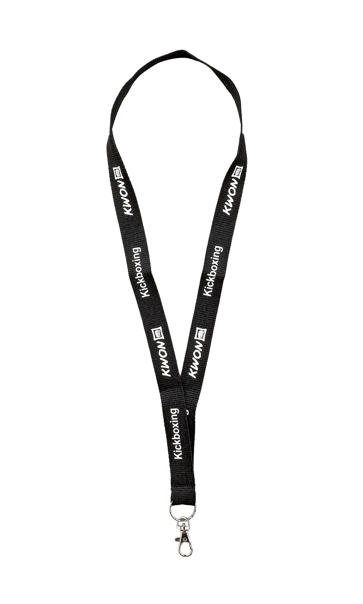 KWON Schlüsselanhänger Schlüsselband Lanyard Kickboxen Karate Taekwondo KWON Boxen Judo (Stück), Verschiedene Motive, schwarz