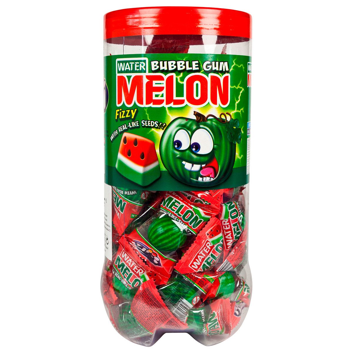 Fini Süßigkeit, Fini Riesen Wassermelonen Bubble Gum einzeln verpackt 50 Stück 750g