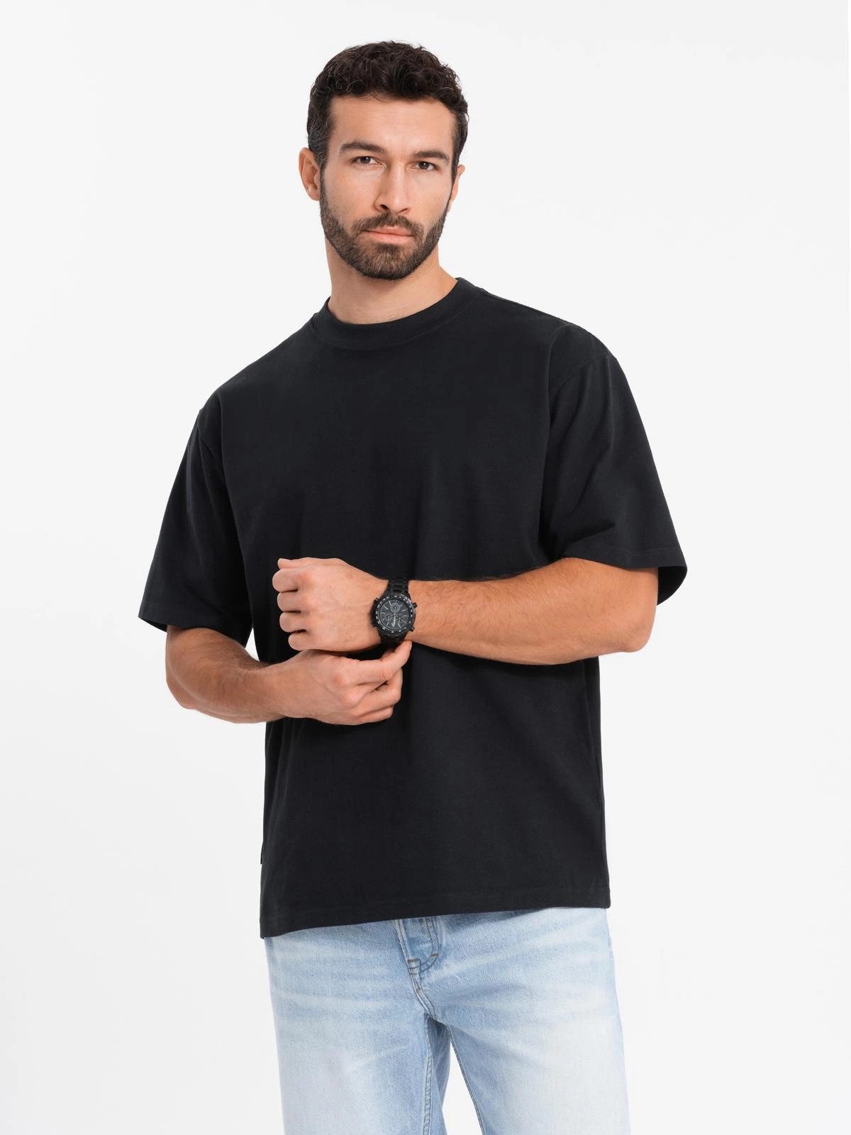 OMBRE T-Shirt Baumwoll-T-Shirt LOOSE FIT mit günstig online kaufen