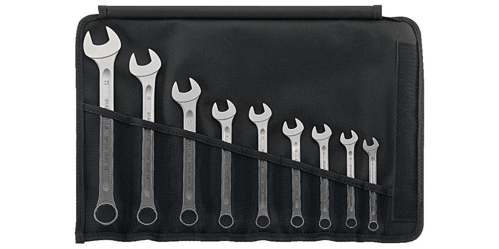Stahlwille Maulschlüssel Ringmaulschlüsselsatz 9-22 A 13/9 mm Schlüsselweite 9-teilig Chrom-Alloy-Stahl Form