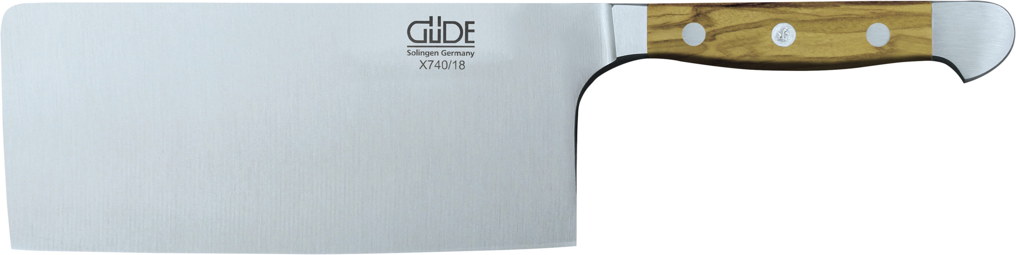 Güde Messer Solingen Hackmesser Güde Alpha Hackmesser 18cm, Olivenholz