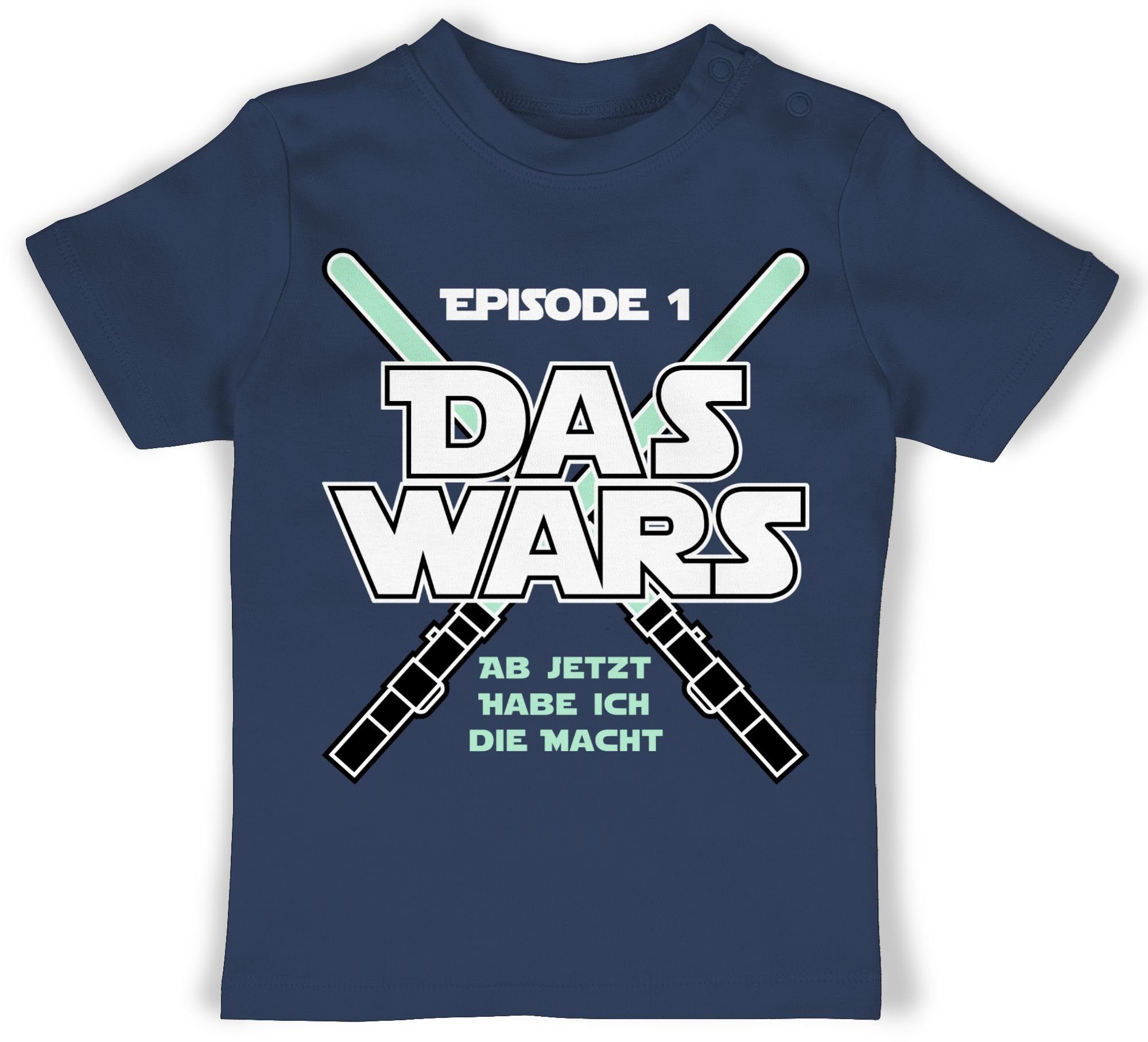 Shirtracer T-Shirt Das Wars - Jetzt habe ich die Macht Zur Geburt 1 Navy Blau