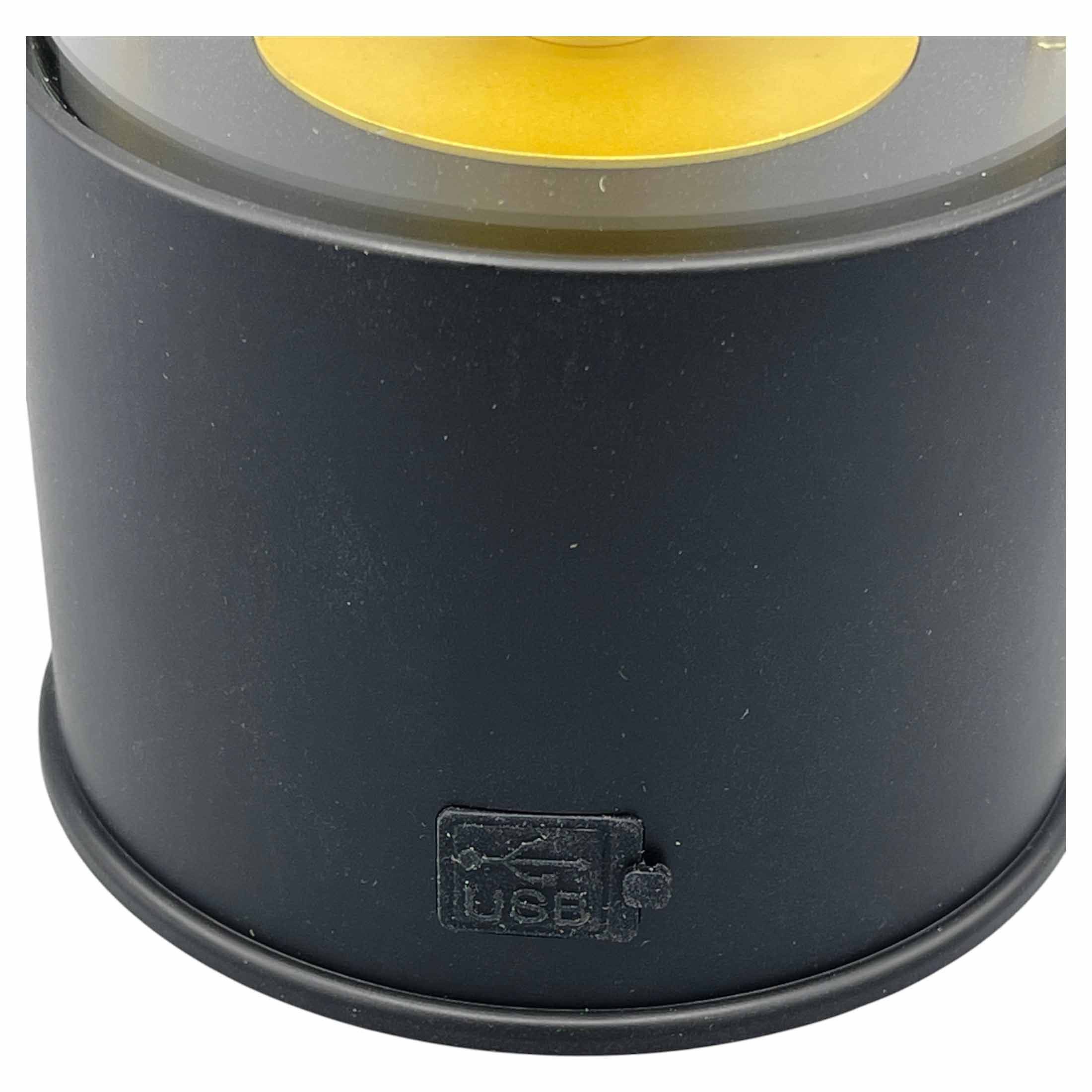 Coen Bakker Deco BV LED Außen-Tischleuchte Portable Light, Dimmfunktion, LED, warmweiß, retro Design schwarz usb dimmbar 11x26cm